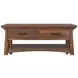 Eldora Saddle Brown Rectangular Cocktail Table with Casters