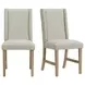 Holmes White Upholstered Dining Side Chair Set of 2