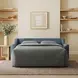 Elliott Blue 80" Memory Foam Queen Sleeper Sofa