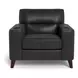 Elwyn Black Leather Living Room Set