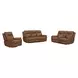 Veracruz Vintage Tan Leather Zero Gravity Dual Power Reclining Living Room Set with USB Charging