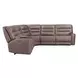 Lawson Sydney Brunette Modular Zero Gravity Power Reclining Sectional with Adjustable Headrest and USB Charging