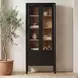 Hannah Black 4 Glass Door Tall Cabinet