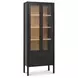 Hannah Black 4 Glass Door Tall Cabinet