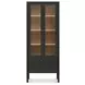 Hannah Black 4 Glass Door Tall Cabinet