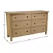 Emilia Natural 6 Drawer Dresser