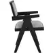 Magnolia Black Short Back Arm Chair Set of 2
