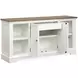 Crownfall Whisper White and Cerused Nutmeg 2 Door Credenza