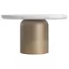 Verge Bronze Metallic and White Marble Top Cocktail Table