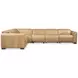 Billings Brown 6 Piece Leather Power Motion Sectional