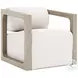 Leilani Sea Oat And Cream Outdoor Swivel Chair