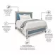 Blue Isles Ocean Blue and Aged Ivory King Panel Bed