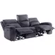 Lovell Gray Power Reclining 87" Sofa with USB Charging