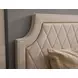 Oakridge Medley Piano Brown Upholstered King Panel Bed with Nailhead Trim
