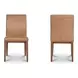 Frankie Tan Leather Upholstered Dining Chair Set of 2