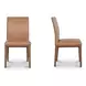 Frankie Tan Leather Upholstered Dining Chair Set of 2
