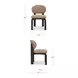 Sami Brown Performance Fabric Upholstered Dining Chair Set of 2