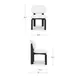 Sami White Performance Fabric Upholstered Dining Chair Set of 2