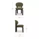 Sami Olive Performance Fabric Upholstered Dining Chair Set of 2
