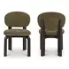 Sami Olive Performance Fabric Upholstered Dining Chair Set of 2