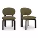 Sami Olive Performance Fabric Upholstered Dining Chair Set of 2