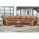 Belmont Lyric Caramel Leather 6 Piece Modular Zero Gravity Power Reclining Sectional with USB Charging