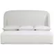 Loggia Aria and Beige Performance Fabric California King Upholstered Shelter Bed