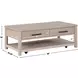 Gabby Light Brown Rectangular Coffee Table with Casters