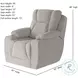Challenger Athens Natural Power Headrest Wall Hugger Big Mans Recliner