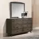 Rex Walnut Rectangular Dresser Mirror