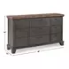 Bear Creek Brown 9 Drawers Dresser
