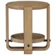 Escape Glazed Natural Oak Round End Table