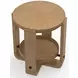 Escape Glazed Natural Oak Round End Table