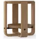 Escape Glazed Natural Oak Round End Table