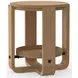 Escape Glazed Natural Oak Round End Table