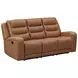 Napa Wrangler Clay Leather Triple Reclining Living Room Set