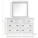 Harborwick White Dove and Harbor Gray 7 Drawer Dresser with Rectangular Mirror