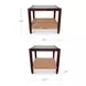 Beth Brown Rectangular Glass Top Side Table