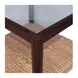 Beth Brown Rectangular Glass Top Side Table