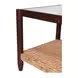 Beth Brown Rectangular Glass Top Side Table