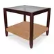 Beth Brown Rectangular Glass Top Occassional Table Set