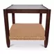 Beth Brown Rectangular Glass Top Occassional Table Set