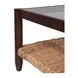 Beth Brown Rectangular Glass Top Coffee Table
