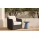 Bodhi Charcoal and White Upholstered Outdoor Swivel Accent Chair
