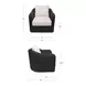 Bodhi Charcoal and White Upholstered Outdoor Swivel Accent Chair