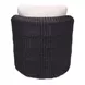Bodhi Charcoal and White Upholstered Outdoor Swivel Accent Chair