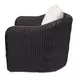 Bodhi Charcoal and White Upholstered Outdoor Swivel Accent Chair