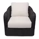 Bodhi Charcoal and White Upholstered Outdoor Swivel Accent Chair