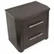 Bellamy Coffee Bean 2 Drawer Nightstand with USB Charging
