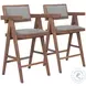 Delhi Gray Counter Height Stool Set Of 2